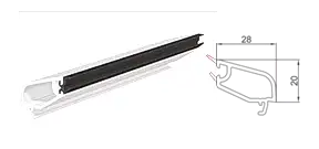 20 Mm Çift Cam Çıta Profili