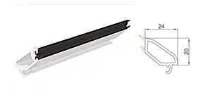 24 Mm Çift Cam Çıta Profili