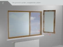 Eski pencerenin kanatları menteşelerinden çıkartılır.